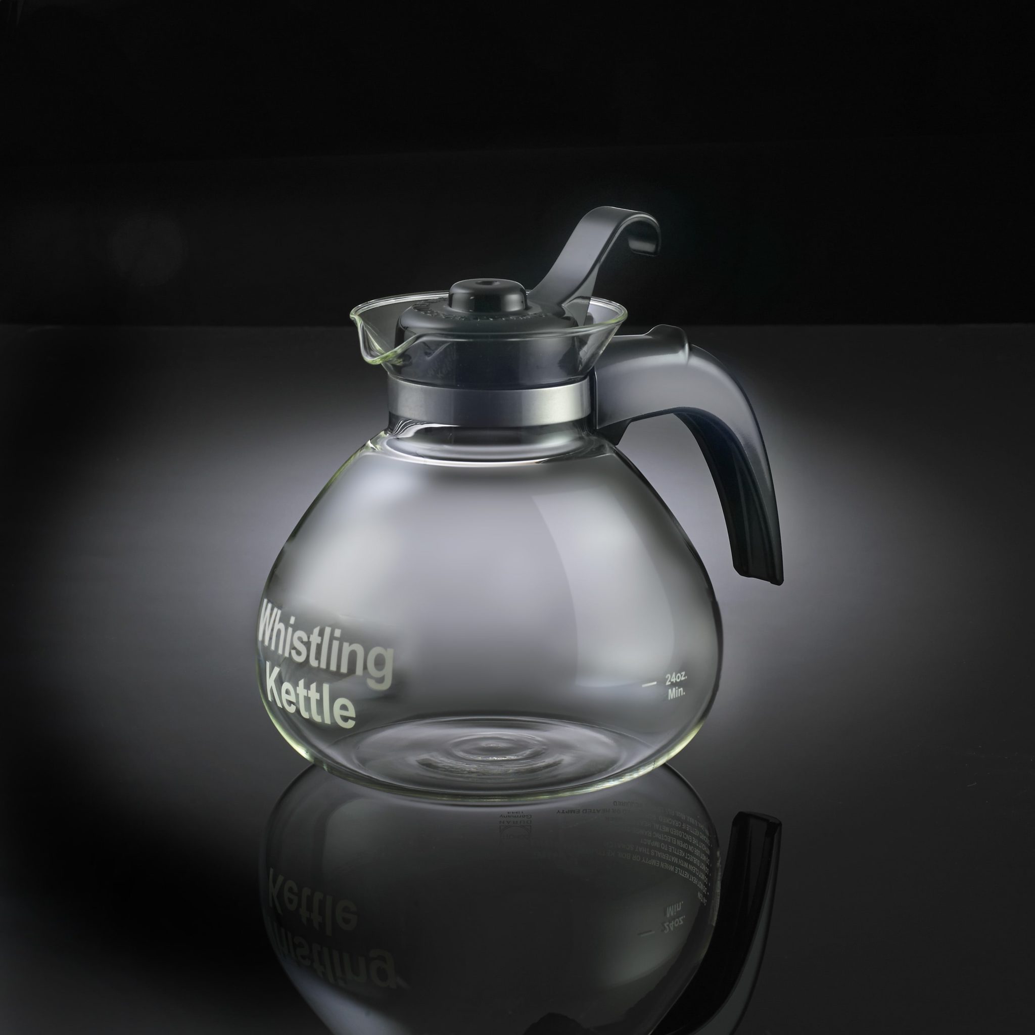 Glass Stovetop Kettle 12 Cup Glass Whistling Tea Kettle Stovetop
